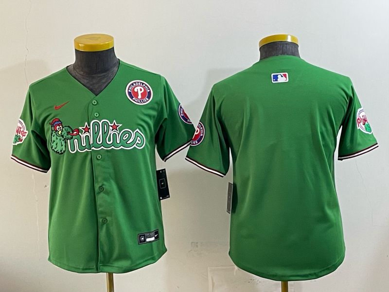 Youth 2026 Philadelphia Phillies Blank Green Game Nike MLB Jersey style 02